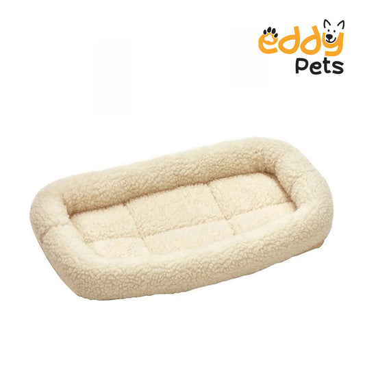 Eddy Pets - Fleece Pet Bed for Dogs & Cats, Cream 18"